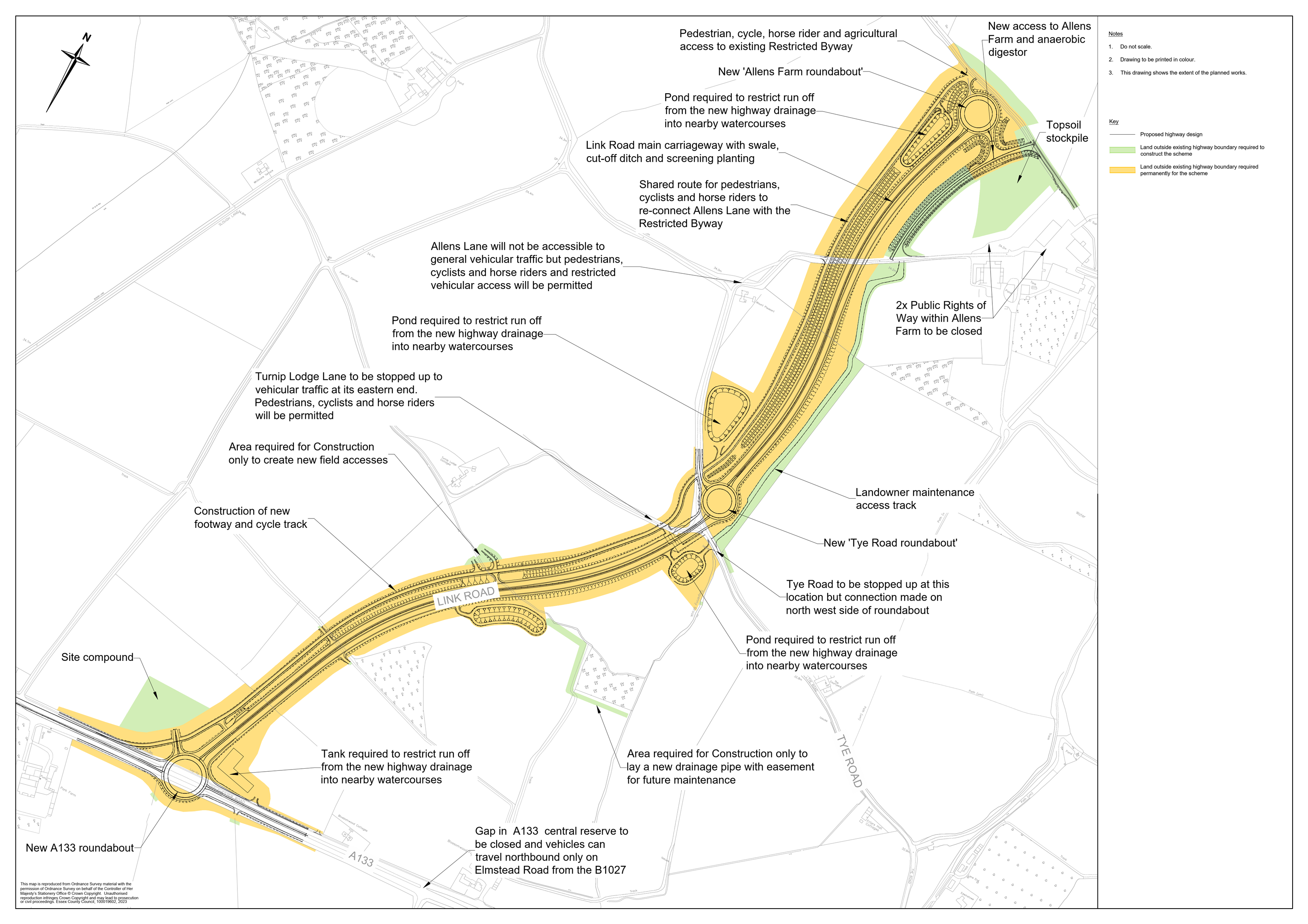 Phase 1 of the planned A120-A133 Link Road